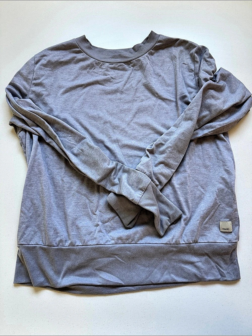 Vuori Daydream Crew Long Sleeve Top Light Purple XS